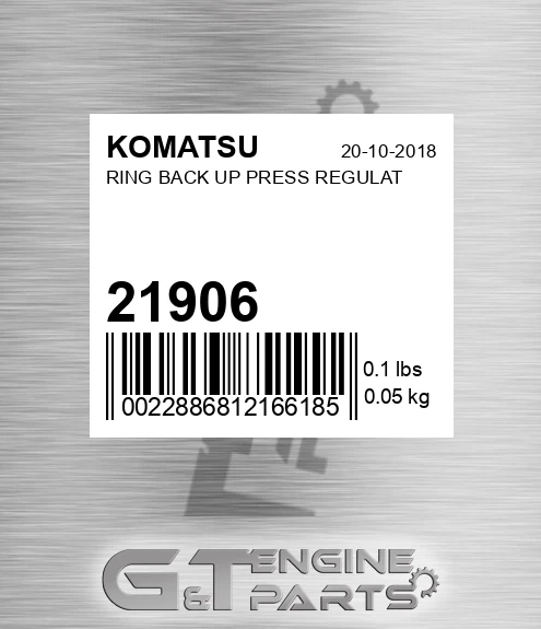 21906 Ring Back Up Press Regulat for KOMATSU