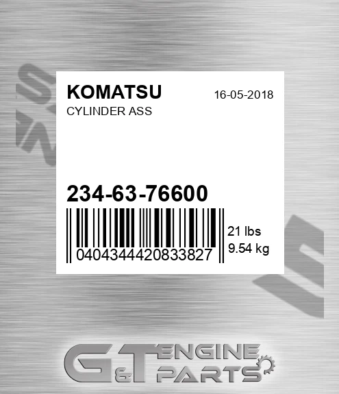 234-63-76600 Cylinder Ass for KOMATSU