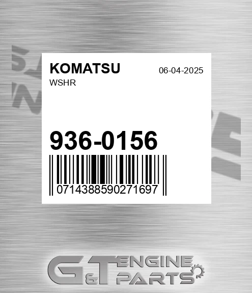 936-0156 Wshr for KOMATSU