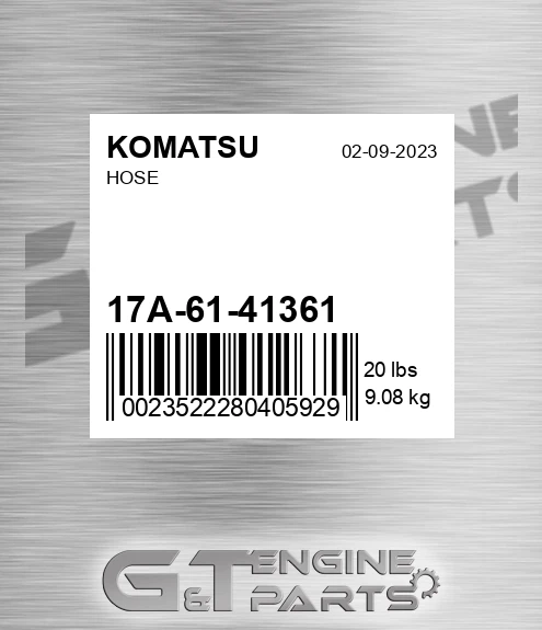 17A-61-41361 Hose for KOMATSU