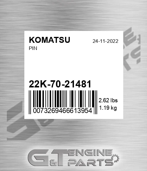 22K-70-21481 Pin for KOMATSU