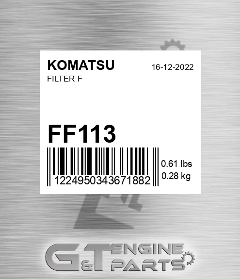 FF113 KOMATSU Filter F