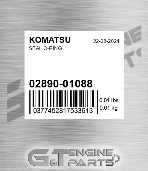 02890-01088 Seal O-ring for KOMATSU