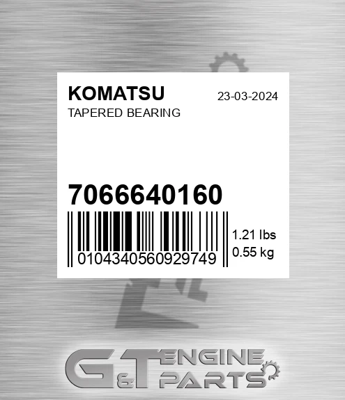 706-66-40160 Tapered Bearing for KOMATSU