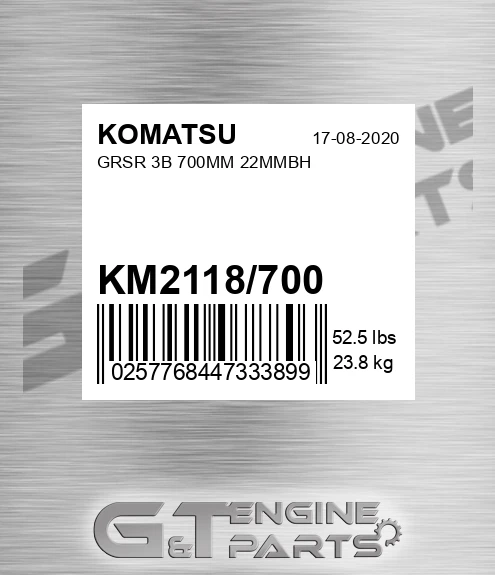 KM2118/700 Grsr 3b 700mm 22mmbh