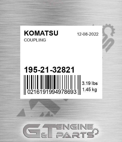 195-21-32821 Coupling for KOMATSU