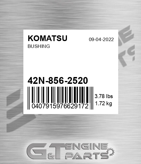 42N-856-2520 Bushing for KOMATSU