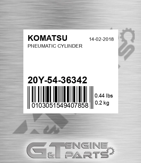 20Y-54-36342 Pneumatic Cylinder for KOMATSU