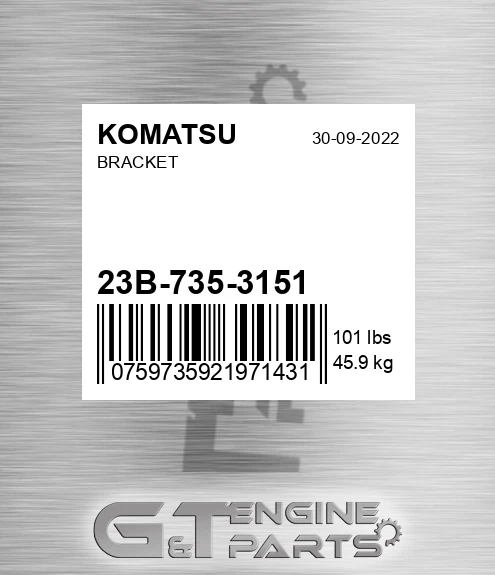 23B-735-3151 Bracket for KOMATSU