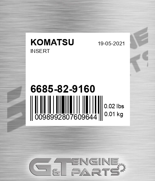 6685-82-9160 Insert for KOMATSU