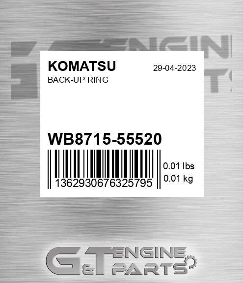 WB8715-55520 Back-up Ring for KOMATSU