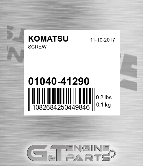01040-41290 Screw for KOMATSU