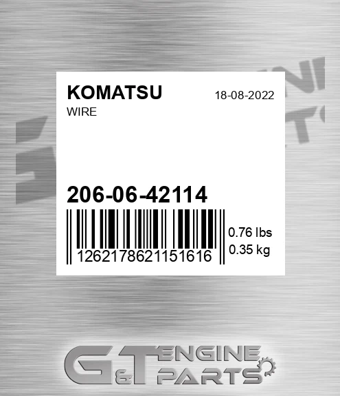 206-06-42114 Wire for KOMATSU