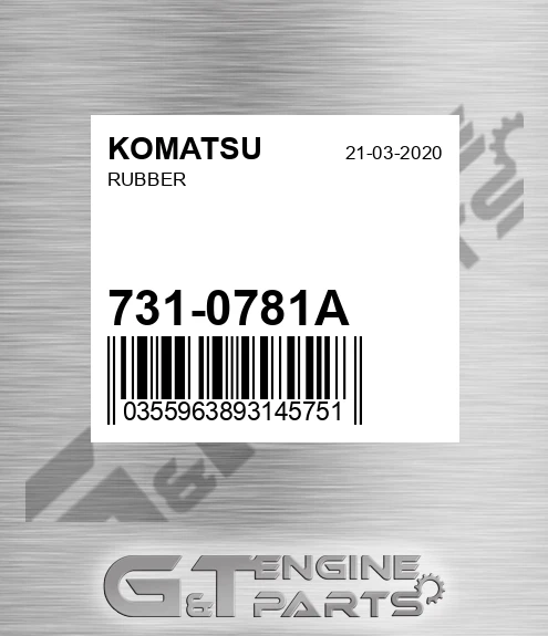 731-0781A Rubber for KOMATSU