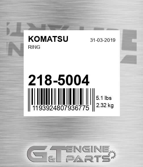 218-5004 Ring for KOMATSU