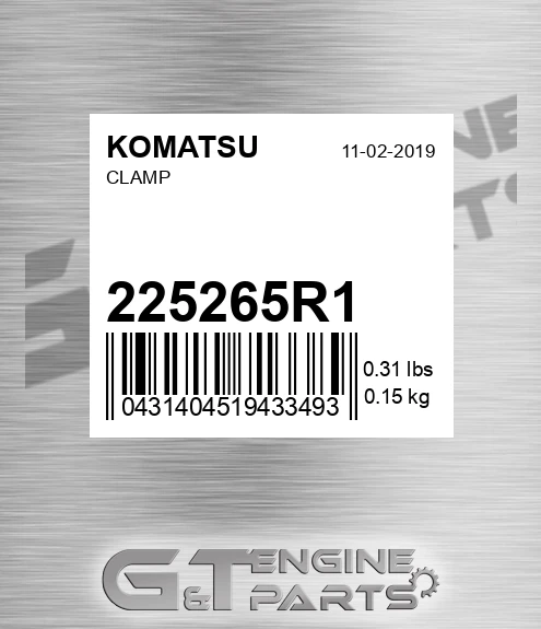 225265R1 Clamp for KOMATSU