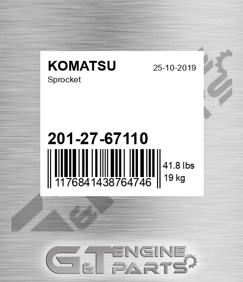 201-27-67110 Sprocket for KOMATSU