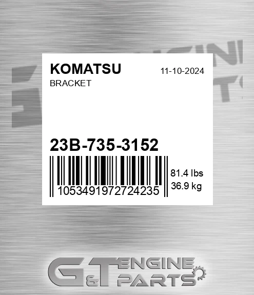 23B-735-3152 Bracket for KOMATSU