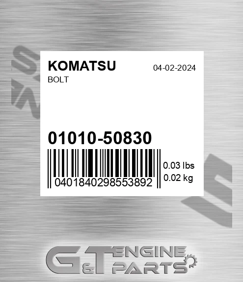 01010-50830 Bolt for KOMATSU