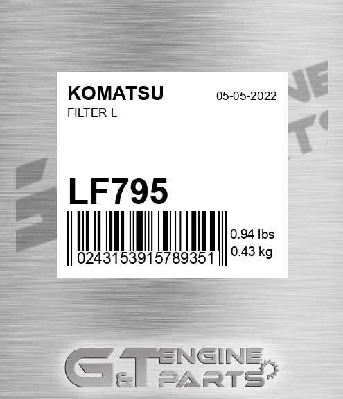 LF795 KOMATSU Filter L