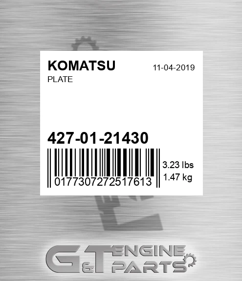 427-01-21430 Plate
