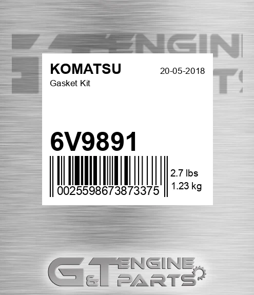 6V9891 Gasket Kit for KOMATSU