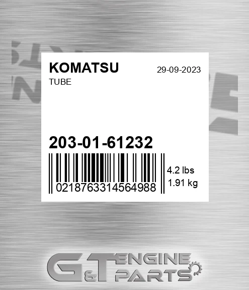 203-01-61232 Tube for KOMATSU
