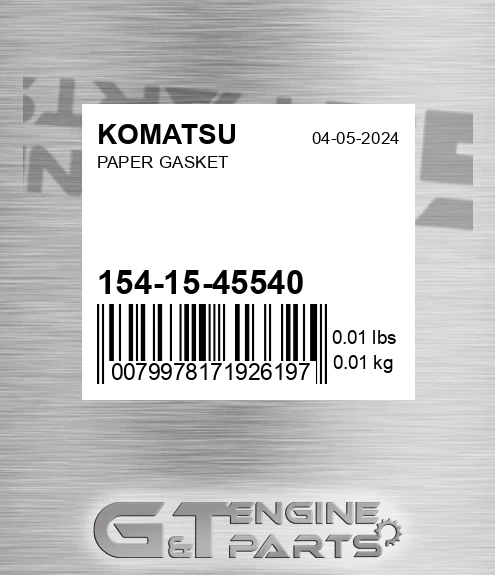 154-15-45540 Paper Gasket for KOMATSU
