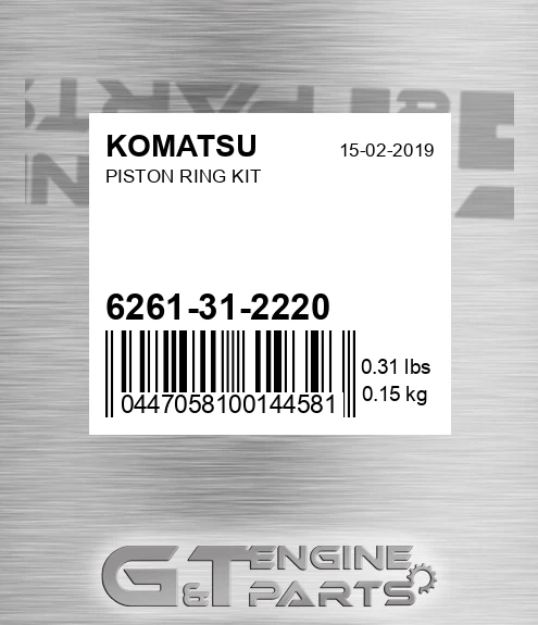 6261-31-2220 Piston Ring Kit for KOMATSU