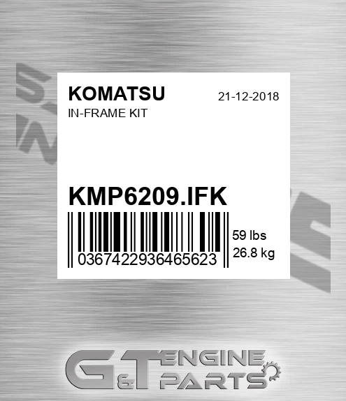 KMP6209.IFK In-frame Kit for KOMATSU