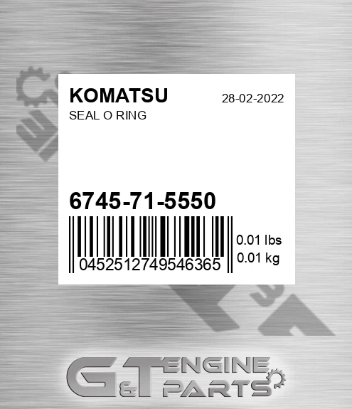 6745715550 Seal O Ring