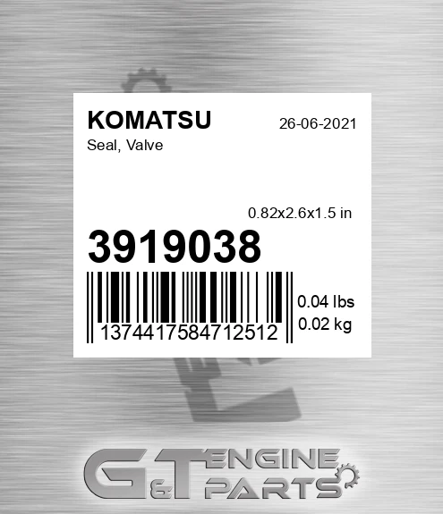 3919038 Seal, Valve