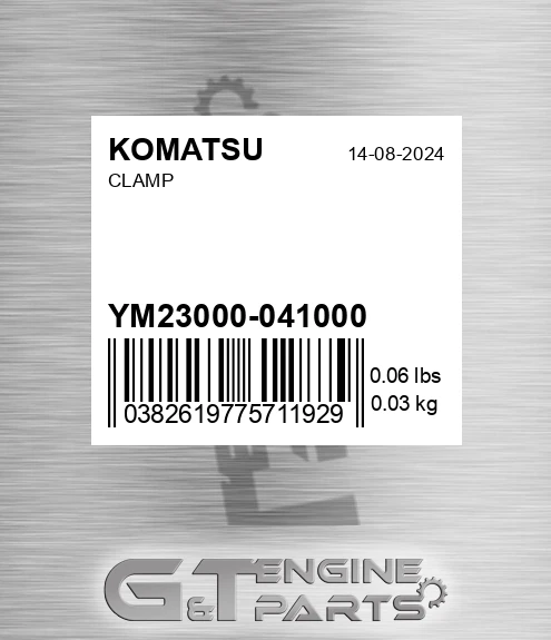 YM23000041000 Clamp for KOMATSU