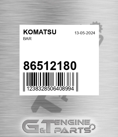 86512180 Bar for KOMATSU