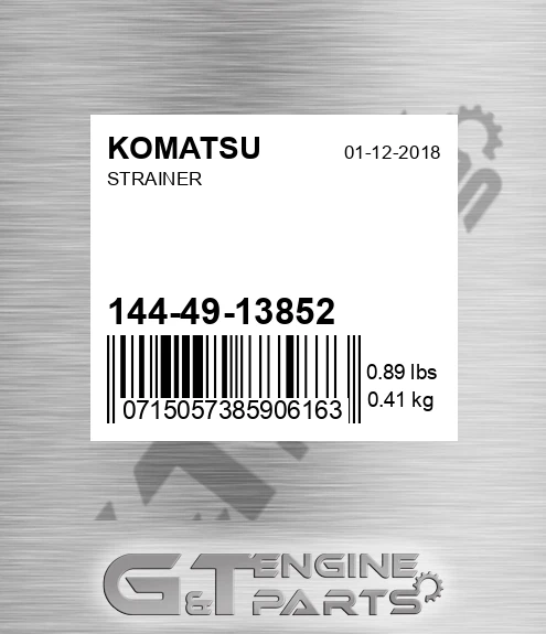 1444913852 Strainer for KOMATSU
