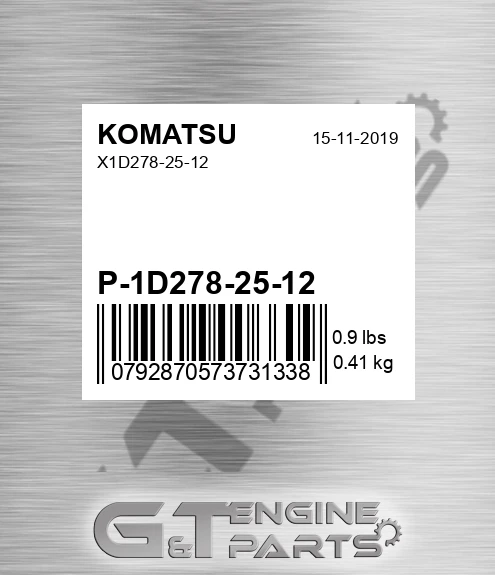 P-1D278-25-12 X1d278-25-12