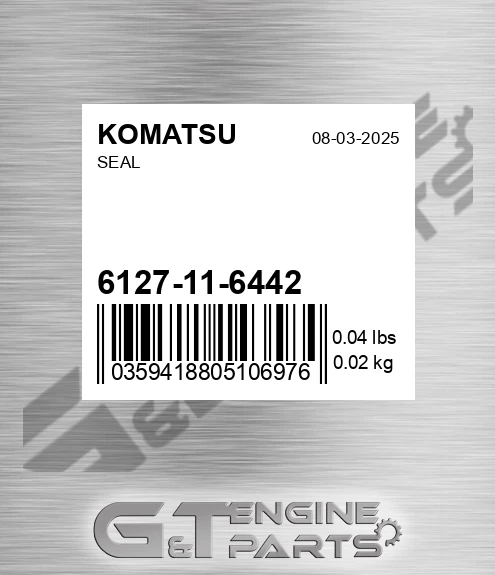 6127-11-6442 Seal for KOMATSU