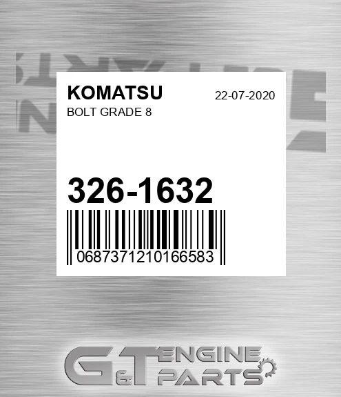 326-1632 Bolt Grade 8