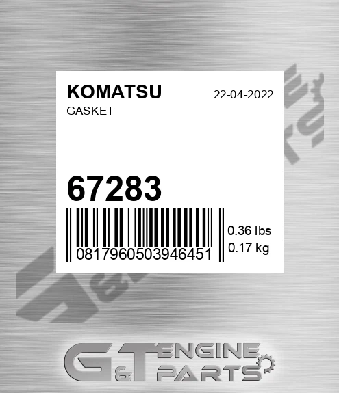 67283 Gasket for KOMATSU