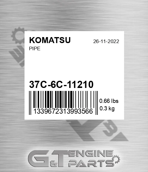 37C-6C-11210 Pipe for KOMATSU