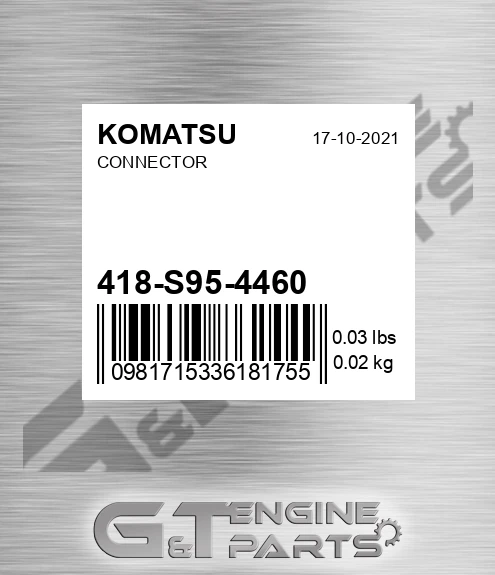 418-S95-4460 Connector for KOMATSU