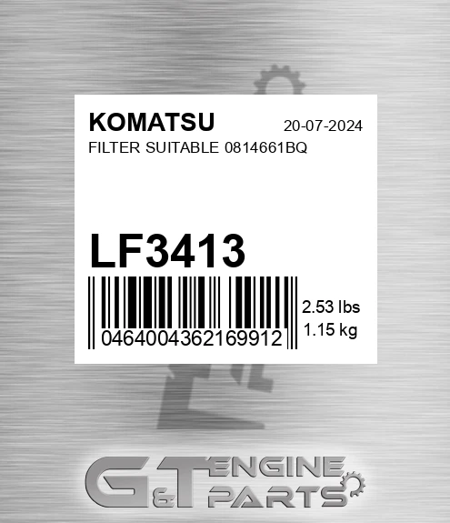 LF3413 Filter Suitable 0814661bq