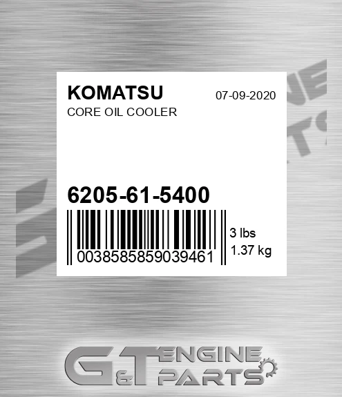 6205-61-5400 Core Oil Cooler for KOMATSU