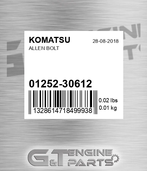 01252-30612 Allen Bolt for KOMATSU
