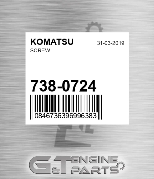 738-0724 Screw for KOMATSU