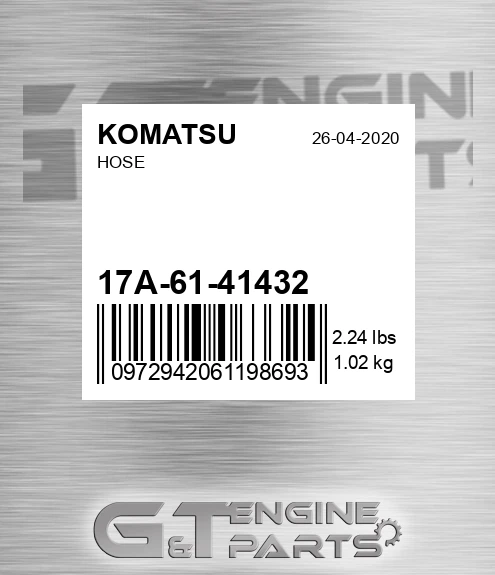 17A-61-41432 Hose for KOMATSU