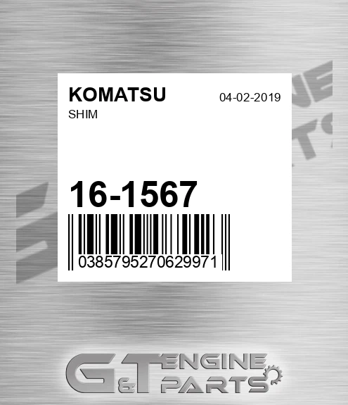 16-1567 Shim for KOMATSU