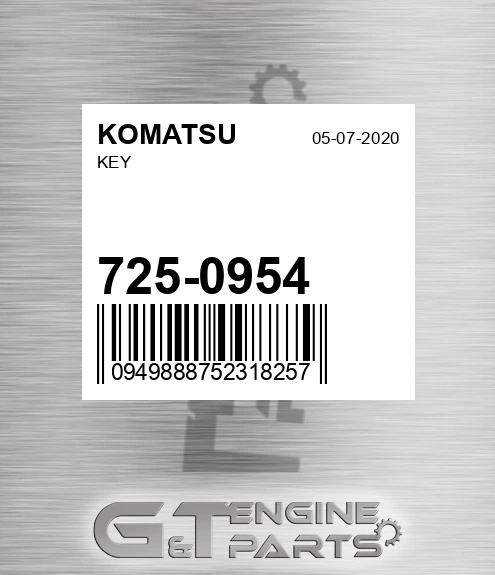 725-0954 Key for KOMATSU