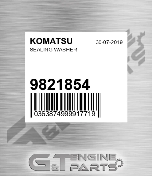 9821854 Sealing Washer for KOMATSU
