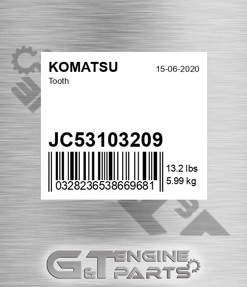 JC53103209 Tooth for KOMATSU